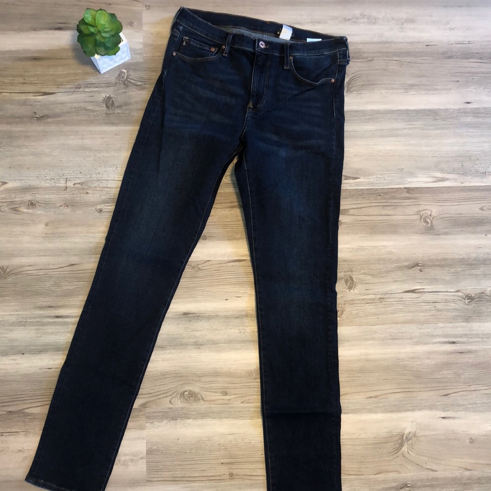 💙 H&M SHAPING DARK BLUE SKINNY JEANS SZ 33…